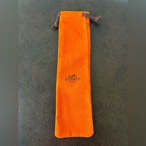 HERMES Logo  Drawstring Pouch